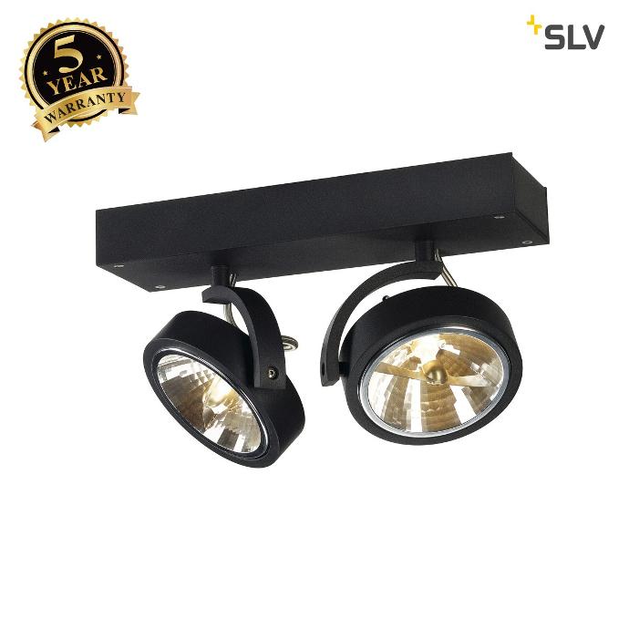KALU Mural  and  plafon.  double QR111 rond matt noir max. 100 W