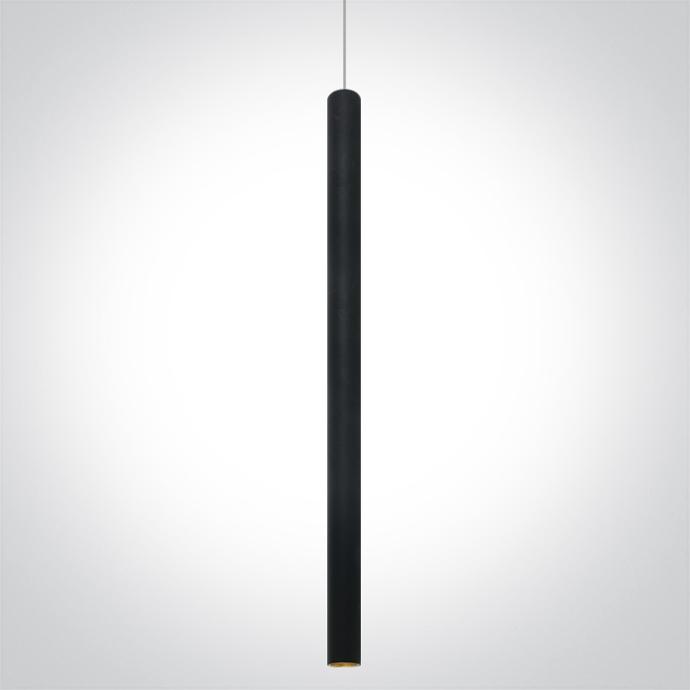 5291889060413BLACK PENDANT TUBE 6W COB LED COMPLETE WITH DRIVER 700MA IP20