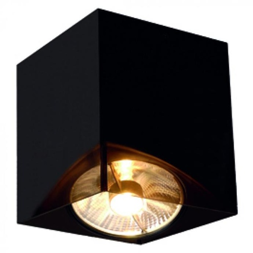 [SLV117231] ACRYLIC BOX SINGLE ES111 ceiling light, square, black/translucent, max. 1x75W_OU