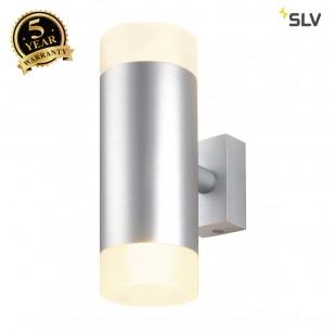 [SLV151901] ASTINA UP/DOWN Mural  light QPAR51 rond gris argentÚ frosted glass max. 100W