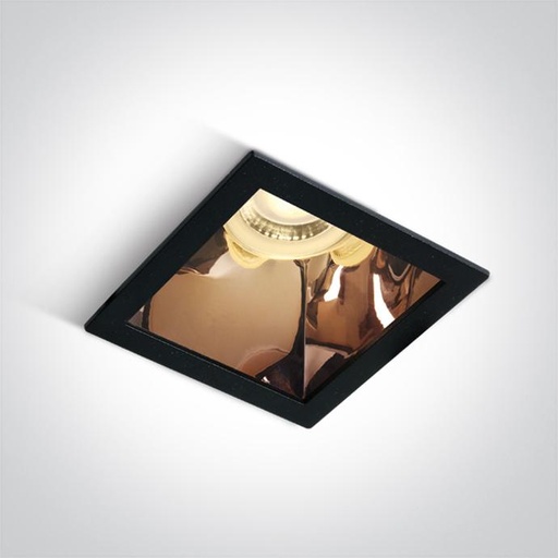 [OLI50105MBCU] BLACK GU10 10W COPPER REFLECTOR DARK LIGHT