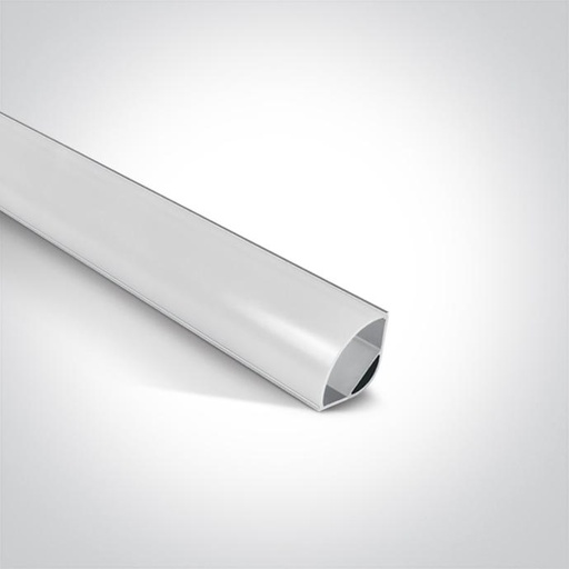 [OLI7908AL] ALUMINIUM TRIANGLE PROFILE 2m + PC opal diffuser